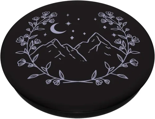 Miniatura 2 de Púrpura-Lavanda - PopSockets de montaña con estampado floral bohemio PopGrip intercambiable