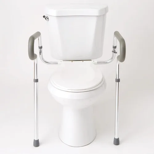 Miniatura 8 de HealthSmart Rieles de seguridad ajustables para inodoros para personas mayores, grado médico, marcos de seguridad para discapacitados, acolchado