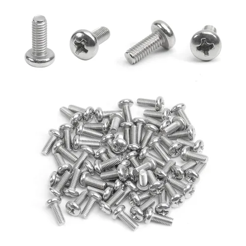 Miniatura 16 de Tornillos de máquina de jalar de perilla M4-0.028x0.197 in M4-0.028x0.197 in Tornillos de cabeza plana métrica Phillips Drive Tornillo de cabeza