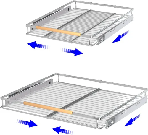 Organizador de cajones extraíbles, estantes de almacenamiento deslizables extensibles, resistentes, duraderos y suaves, 17 x 28 pulgadas de ancho x