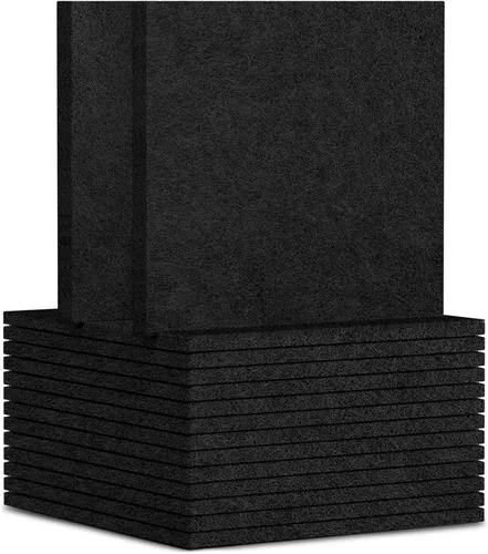 Miniatura 28 de TroyStudio 20 Paneles Acústicos, 12 x 12 x 0.32 Pulgadas Azulejos de Revestimiento de Pared de Fieltro de Poliéster Paneles Absorbentes de Sonido