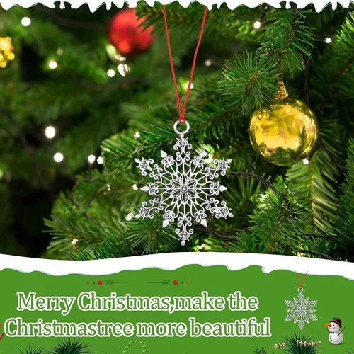 Miniatura 4 de Zhengmy 8 Piezas Adornos de Navidad 2025 Adorno de Árbol de Navidad de Peltre Sólido Gnomos de Metal Santa Ángel Muñeco de Nieve Manualidades