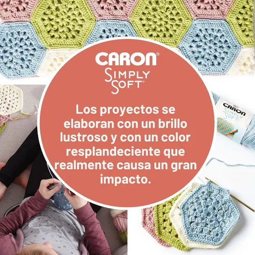 Miniatura 4 de Caron Simply Soft Abyss Speckle Yarn - Paquete de 3 unidades de 141 gramos/5 onzas - Acrílico - 4 medianos (peinado) - 235 yardas - Tejido/ganchillo