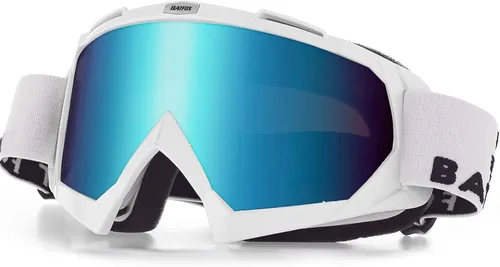 Miniatura 20 de BATFOX Gafas de Motocicleta Gafas Protectoras Moto de Cross Motocross Seguridad ATV Táctica Conducción (Azul Negro, Adulto)