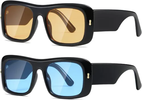 Miniatura 15 de kimorn Gafas de sol para mujeres y hombres, de moda, retro, de los años 90, vintage, Y2K, de gran tamaño, con marco cuadrado, sombras K1337