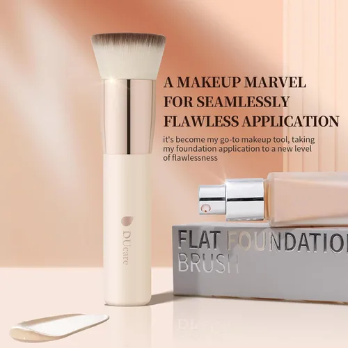 Miniatura 4 de DUcare Brocha para Base, Brocha Kabuki de Punta Plana Sintética Profesional para Maquillaje, Mezcla de Líquidos, Polvo Mineral, Pulido, Punteado