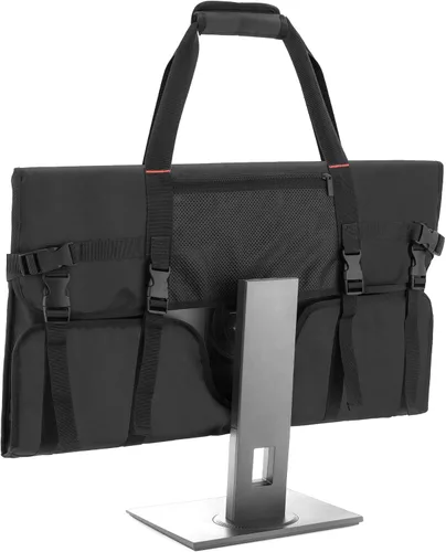 Trunab Funda de transporte de viaje para pantallas LCD y monitores de 27", con forro acolchado de terciopelo, bolsa protectora para monitor Negro