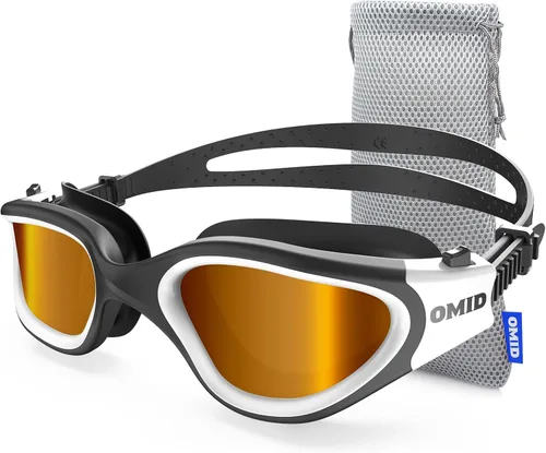 Miniatura 12 de OMID - Gafas de natación polarizadas P2, gafas antivaho para natación para hombres y mujeres adultas Marco A7-allblack Lente Plata
