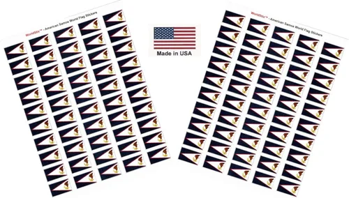 Miniatura 150 de 100 calcomanías de la bandera de Alaska; 1.5" x 1" hechas en Estados Unidos, calcomanías autoadhesivas de la bandera del estado para álbumes
