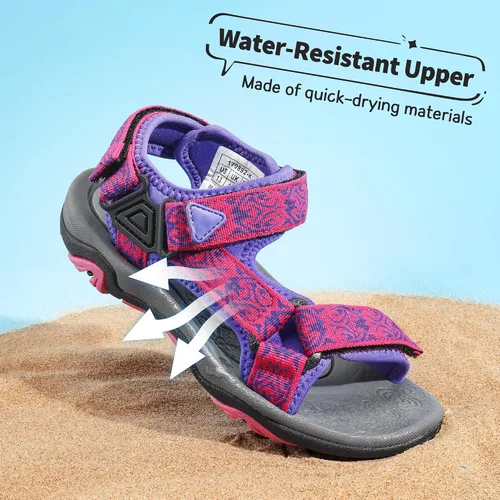 Miniatura 3 de DREAM PAIRS Sandalias de verano para niños, ligeras y ajustables (para niños y niñas, grandes y pequeños).
