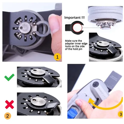 Miniatura 6 de EZARC Cuchillas oscilantes de carburo para herramientas, cuchillas multiherramienta para material duro, metal, clavos. tornillos, paquete de 3