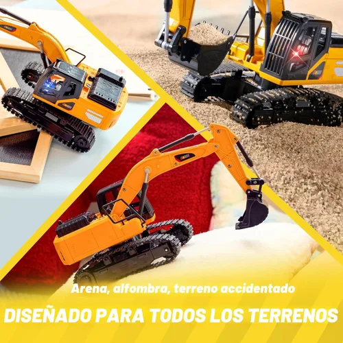 Miniatura 3 de JOYIN Excavadora de Control Remoto Juguetes para Niños, Excavadora de Juguete RC de 2.4Ghz con Luz, Juguetes de Construcción para Niños de 3-5 4-7