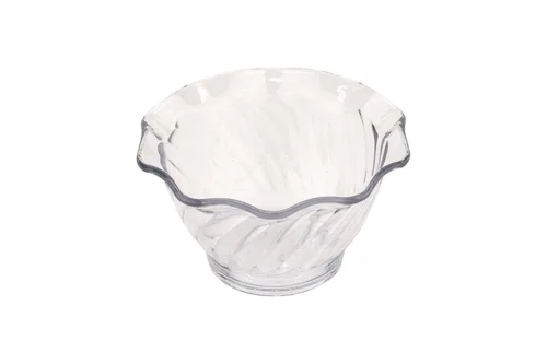 Miniatura 5 de G.E.T. DD-50-BK - Plato de postre para helado de tulipanes de plástico, 5 onzas, color negro (juego de 12)