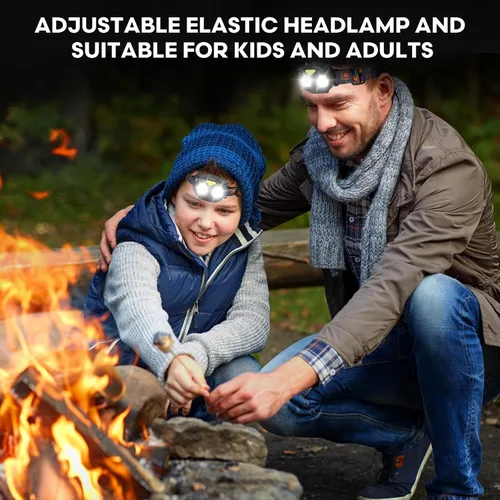 Miniatura 6 de Linterna frontal para niños, lámpara LED con 4 modos, IPX5 impermeable para la frente, linterna de cabeza para adultos y niños al aire libre