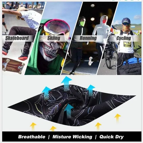 Miniatura 4 de Fancyli Máscara facial de cráneo para motocicleta