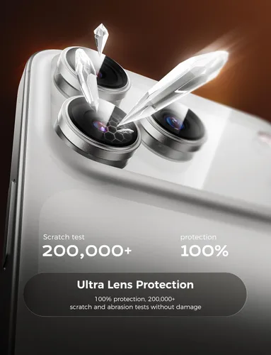Miniatura 5 de MAGIC JOHN Protector de lente de cámara para iPhone 17 Pro Max/17 Pro [kit de alineación y ajuste invisible 1:1] Vidrio templado aeroespacial 9H