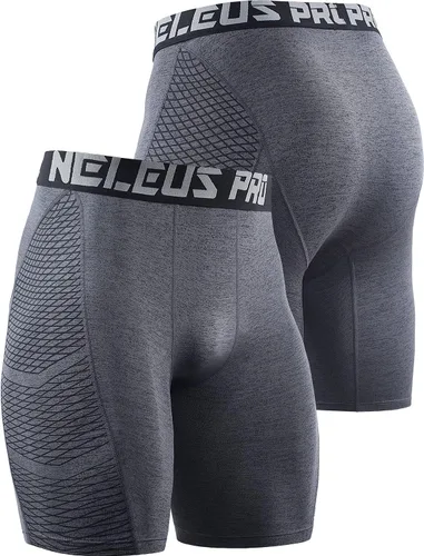Miniatura 5 de NELEUS Paquete de 3 pantalones cortos de compresión para hombre