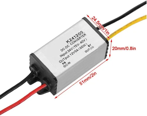 Miniatura 5 de Step Down Power GYVRM-K241205 5A DC-DC Convertidor 24V a 12V Módulo de convertidor de energía