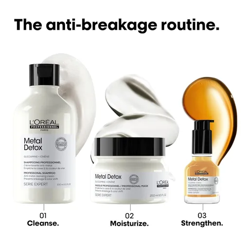 Miniatura 7 de L'Oréal Professionnel Paris Metal Detox Shampoo - Sulfate-Free Anti-Breakage Shampoo For Damaged or Color-Treated Hair, Detoxifies, Prevents Damage