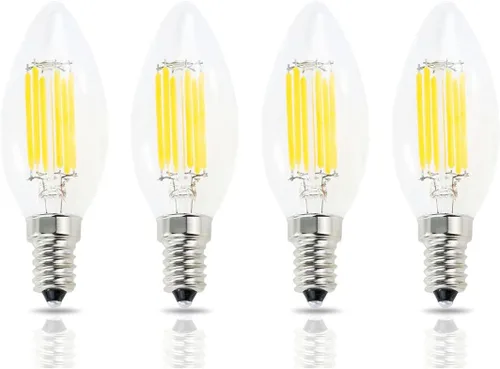 Miniatura 10 de Bombilla Edison de filamento LED de base europea E14, 2 W, blanco cálido, 2700 K, no regulable (paquete de 4)