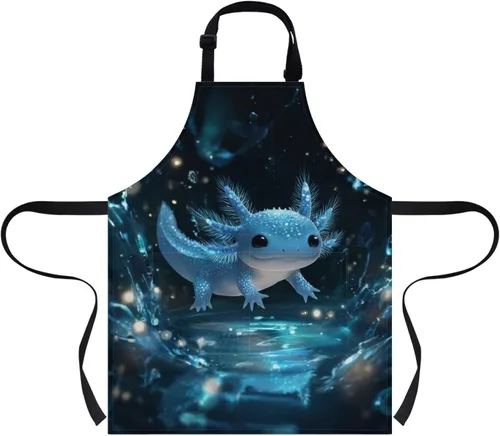 Miniatura 27 de doginthehole Delantal para niños con bolsillo para niños y niñas, delantales de chef ajustables con 2 bolsillos para cocinar, pintar