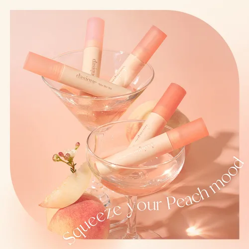 Miniatura 3 de dasique Tinte de desenfoque de agua #01 Peach Dew I vegano, libre de crueldad, fórmula no pegajosa, no grasosa, acuosa que se transforma en un