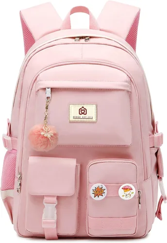 Miniatura 17 de Hidds Mochilas para laptop de 15.6 pulgadas, mochila escolar universitaria para niñas y mujeres, bonita bolsa de libros para escuela primaria Negro