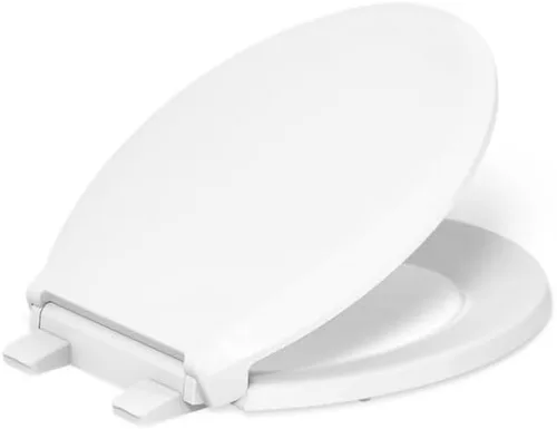 Miniatura 22 de KOHLER 4636-RL-0 Cachet ReadyLatch - Asiento de inodoro alargado con cierre lento, asiento de inodoro de cierre suave con tapa silenciosa, topes