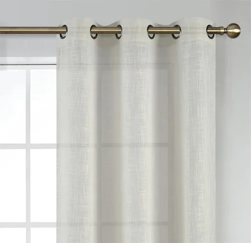 Miniatura 2 de Cortinas para sala de estar de 2 paneles (2 x 37 pulgadas de ancho), cortinas con textura de lino, con ojales, de la marca Miuco