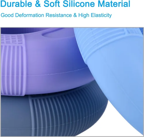 Miniatura 3 de uxcell Entrenador de fuerza de agarre de mano, 3 pulgadas, 77.2-88.2 lbs (77-88 libras), anillos de silicona para antebrazos de dedos, exprimidor