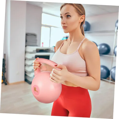 Miniatura 4 de SUPVOX Pesa rusa rellena de agua, peso de polietileno rosa para entrenamiento de fuerza y entrenamientos de gimnasio, equipo de ejercicio de agarre