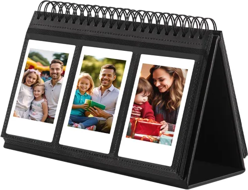 Mini álbum de fotos para cámara Fujifilm Instax Mini, álbum de fotos de 96 bolsillos para Polaroid, álbum de pantalla de escritorio de cuero para