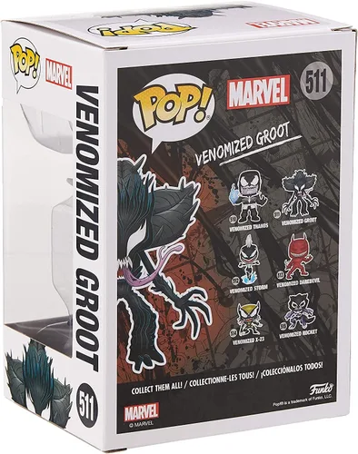 Miniatura 7 de POP Marvel: Venom - Figura de vinilo Venomized Groot Funko (con funda protectora de caja compatible)