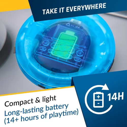 Miniatura 5 de KLIM Nomad Transparente Azul - Reproductor de CD portátil Walkman con batería de larga duración - Incluye auriculares - Discman reproductor de MP3