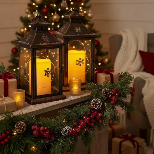 Miniatura 2 de Amagic Paquete de 2 velas eléctricas de plástico sin llama de 6 x 4 pulgadas para exteriores con control remoto y temporizador, velas falsas