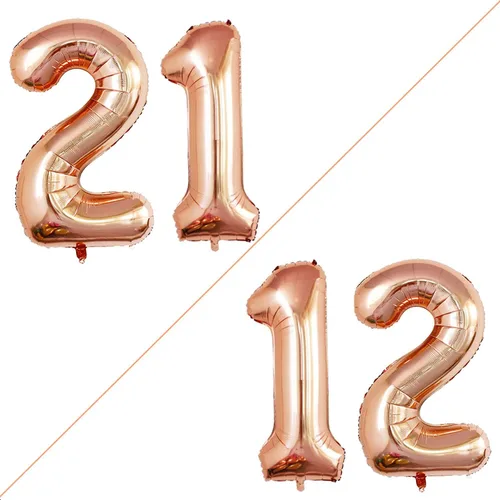 Miniatura 394 de Goer, conjunto de globos de papel aluminio para decoraciones de cumpleaños, globos de las letras de feliz cumpleaños y de números Oro