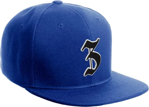 Miniatura 1600 de Daxton Gorra clásica con visera de billete plano con letras del alfabeto inglés antiguo de la A a la Z