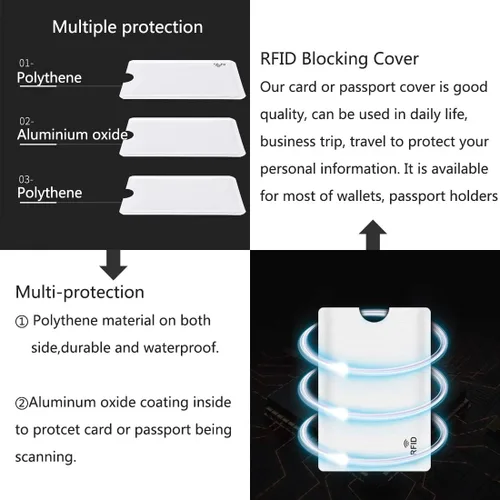 Miniatura 6 de fancyfree Fundas de bloqueo RFID, prevención de robo de identidad RFID, fundas para tarjetas de crédito RFID, fundas para tarjetas de diseño delgado