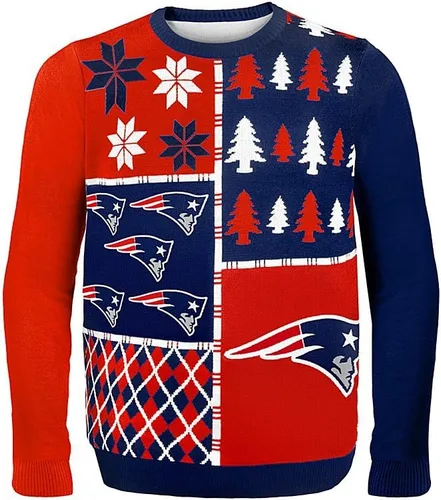 Miniatura 21 de FOCO NFL Unisex-Adult NFL Busy Block Ugly Sweater Bloque ocupado