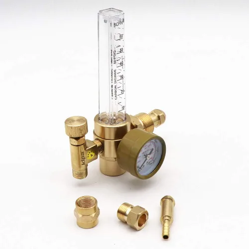 Miniatura 7 de KIPA Regulador de caudalímetros de argón con manguera de gas, soldadura CGA580 Miller Lincoln Mig Tig, Regulador de caudalímetro mixto de argón