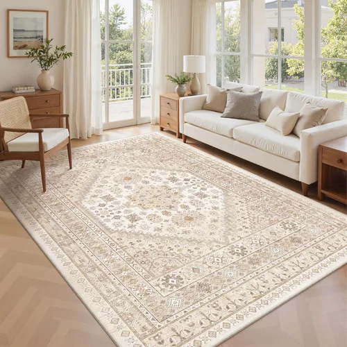 Miniatura 106 de zesthome Alfombra 4x6 - Alfombra Resistente a Manchas Lavable, Alfombras con Respaldo Antideslizante para Sala de Estar, Alfombras Pequeñas de Área