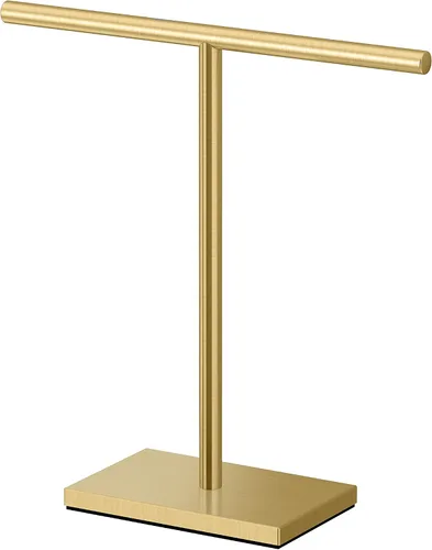 Miniatura 12 de Gatco 1444MX, Soporte para toallas de pie de base rectangular moderna, negro mate / 10.50" de ancho x 11.13" de alto estilo en T para toallas