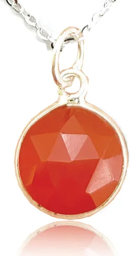 Miniatura 11 de Collar con colgante redondo, piedras preciosas naturales, labradorita, piedra lunar arcoíris, cristal, cuarzo rosa, amatista, citrino, plata de ley