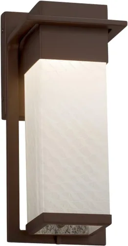 Miniatura 3 de Fusion Pacific - Aplique de pared pequeño LED para exteriores, pantalla de vidrio artesanal en ópalo, acabado negro mate