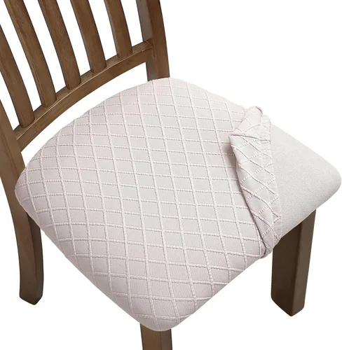 Miniatura 35 de Fuloon Fundas Elásticas para Cojines de Asiento 6 Piezas, Fundas Lavables para Asientos de Sillas, Fundas para Sillas de Comedor para Hotel