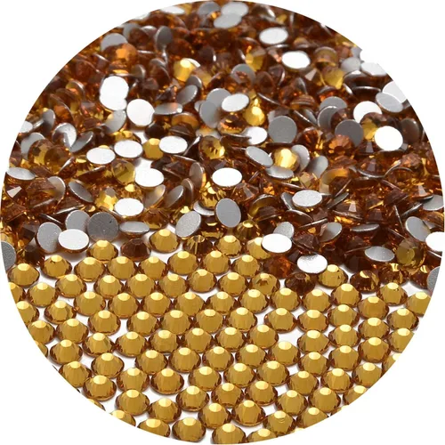 Miniatura 40 de NCB 288 diamantes de imitación de cristal redondos para arte de uñas, con parte trasera plana, para hacer accesorios de bricolaje, zapatos, ropa