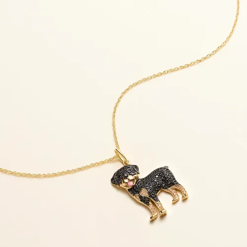 Miniatura 4 de Regalos para el día de San Valentín para ella, collar con colgante de raza de perro SCAMPER & CO para mujeres y niñas, dije de cachorro de piedra