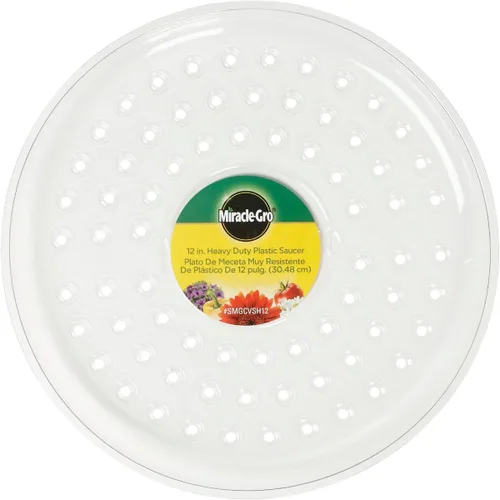 Miniatura 2 de Miracle-Gro SMGCVSH12 - Plato de plástico resistente de 12 pulgadas, transparente
