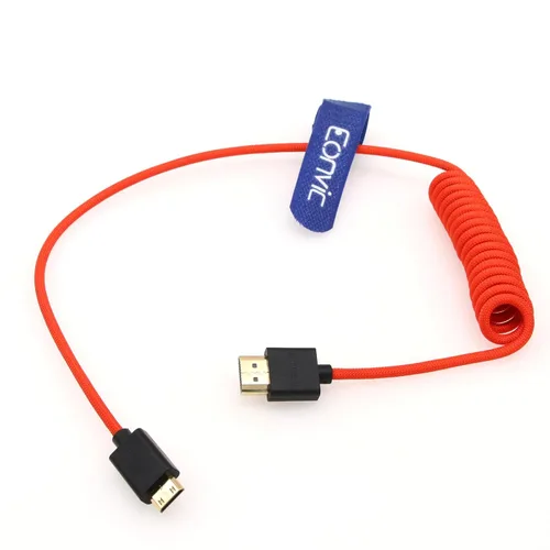 Miniatura 6 de 2.1 HDMI 8K HDMI macho a mini HDMI macho cable extensor de alta velocidad para monitor Canon Nikon Panasonic GH3 (negro en espiral 19.7 in)