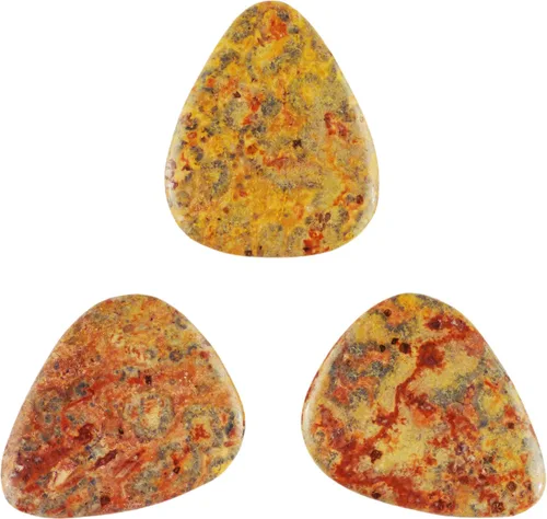Miniatura 4 de Púa de guitarra o bajo de Obsidiana de Caoba en vidrio volcánico - 3.0 mm de calibre ultra pesado - Forma 351 - Púa exótica artesanal de gema